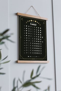 Poster Calendario Lunar 2021 Negro calendario lunar 2021 comprar