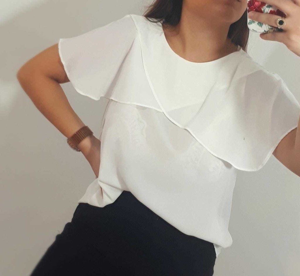 remera de gasa blanca