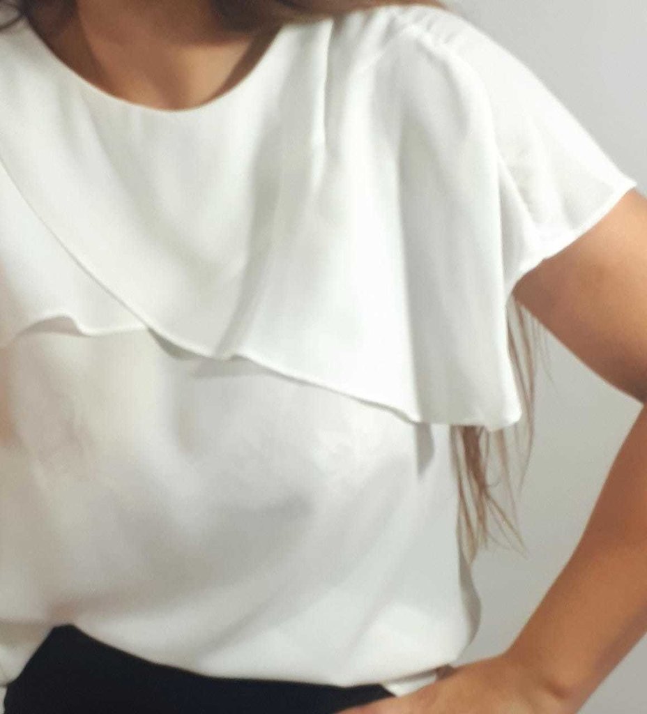 remera de gasa blanca