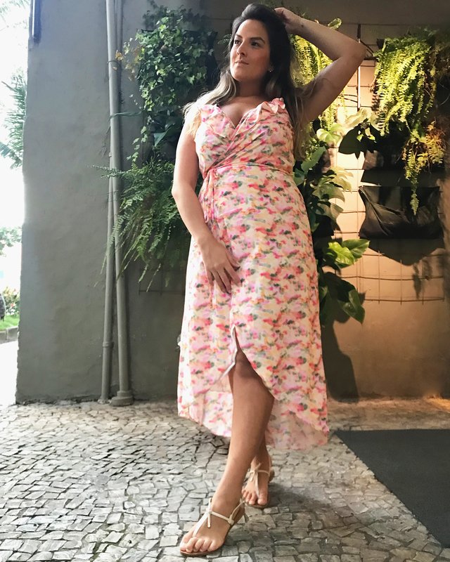 saida de praia vestido transpassado