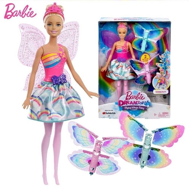 muñeca barbie mariposa alas magicas