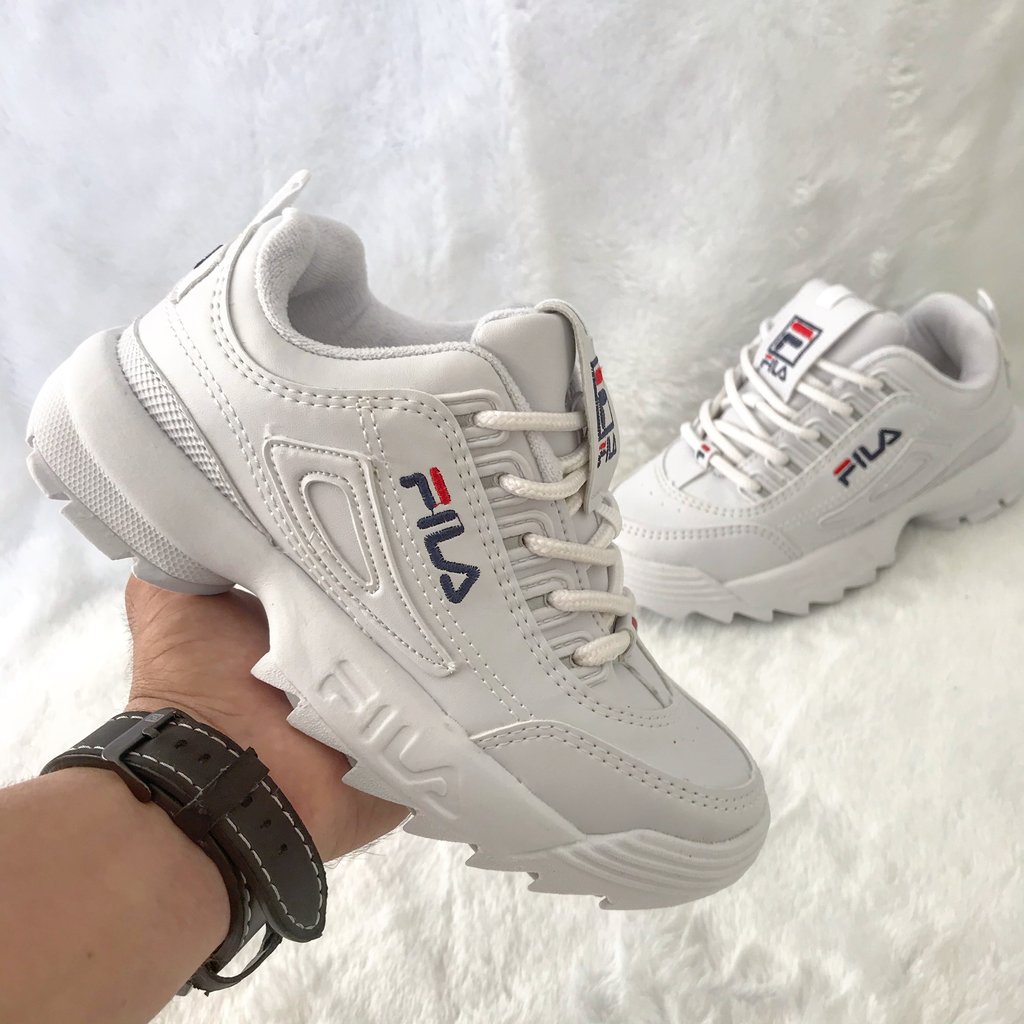 Comida saudável Mount Bank Em breve tênis fila disruptor branco feminino bordado azul - tpwd.pt