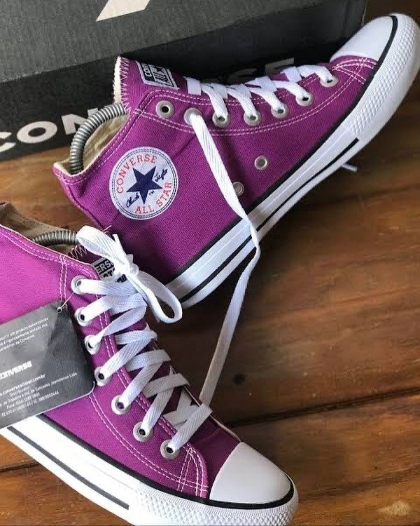 tenis cano alto roxo