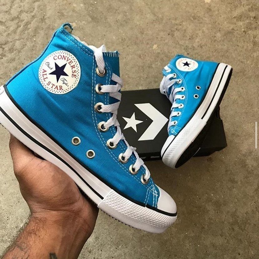 all star cano alto azul celeste