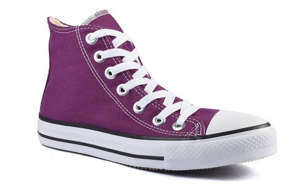 tenis all star roxo cano alto