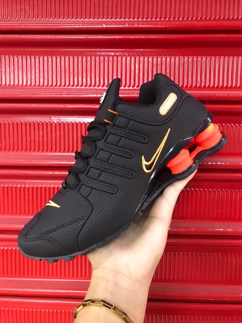 nike 4 molas cinza e laranja