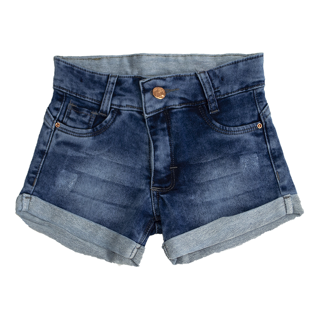 bermuda jeans infantil feminina