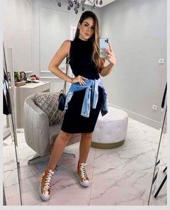 vestido midi arrumado