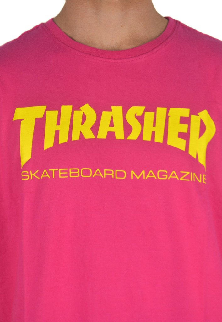 CAMISETA THRASHER MAGAZINE ROSA LOGO - Open Skateshop