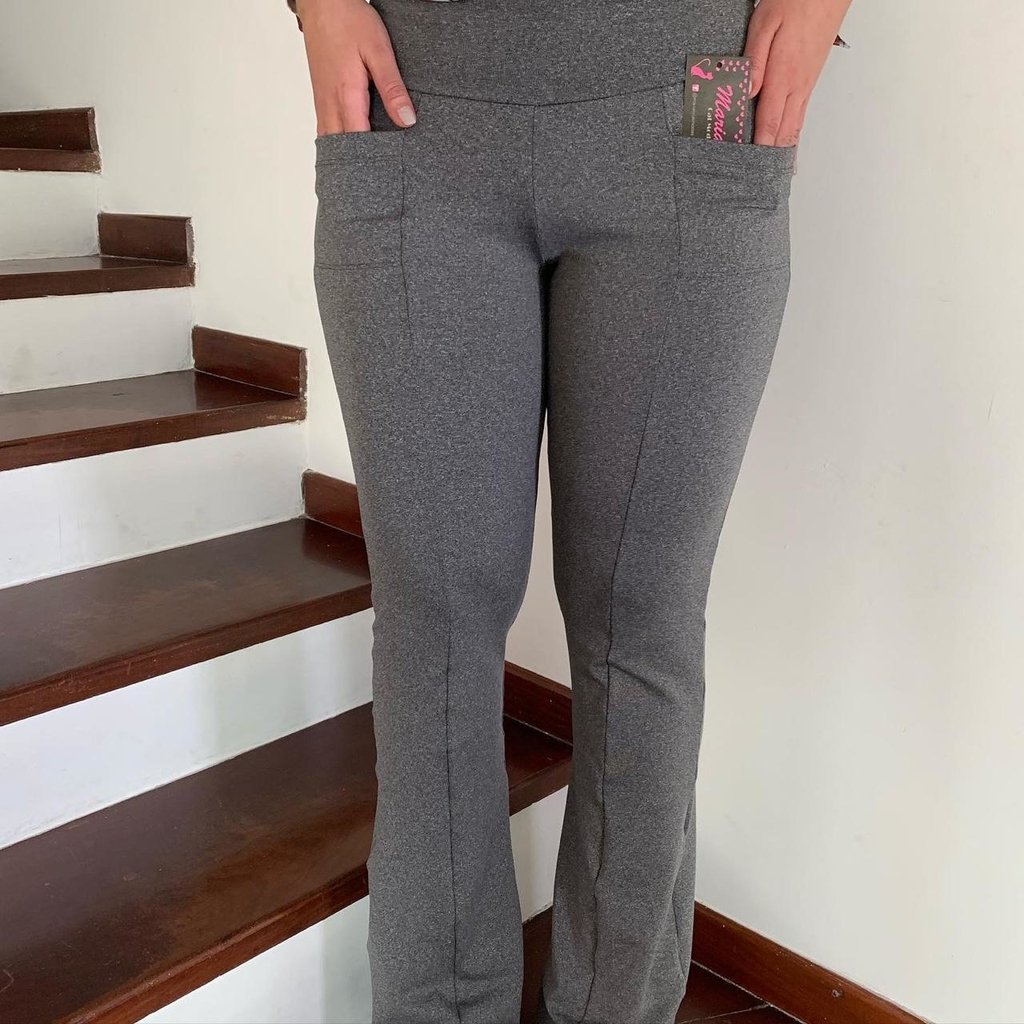 calça flare suplex com bolso