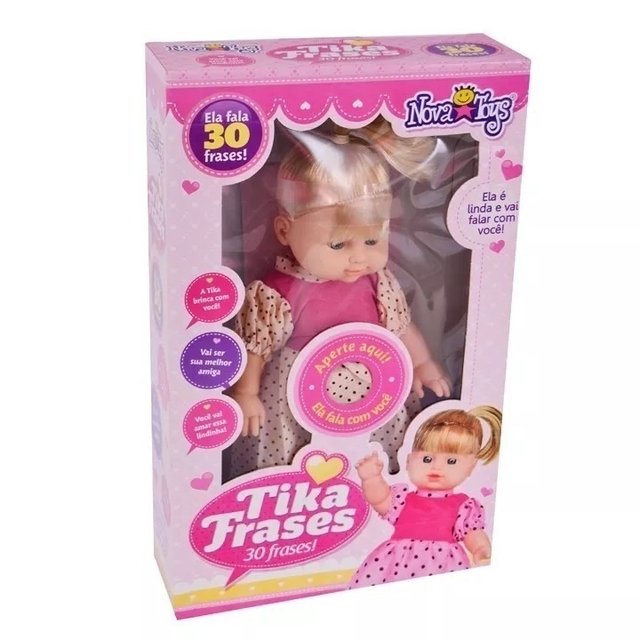 Boneca Tika Que Fala 30 Frases Brinquedo Nova Toys