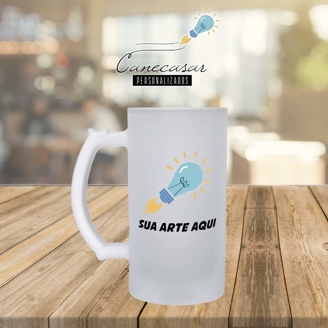 Download Caneca Chopp Reta Jateada Personalizada 475 ml