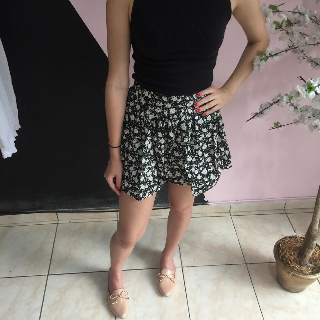 short saia florido