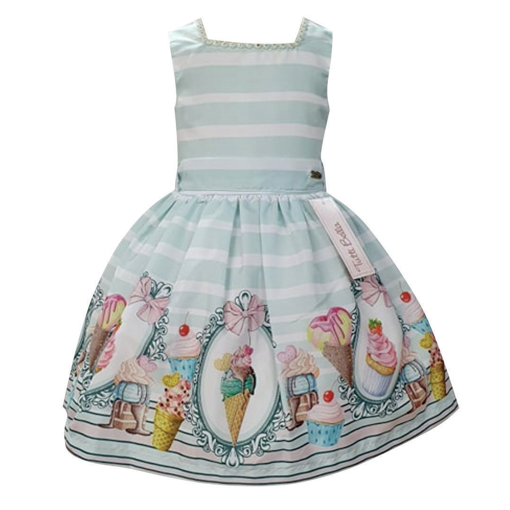 vestido estampado barrado