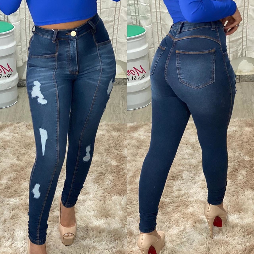 fotos de calça jeans rasgadinha