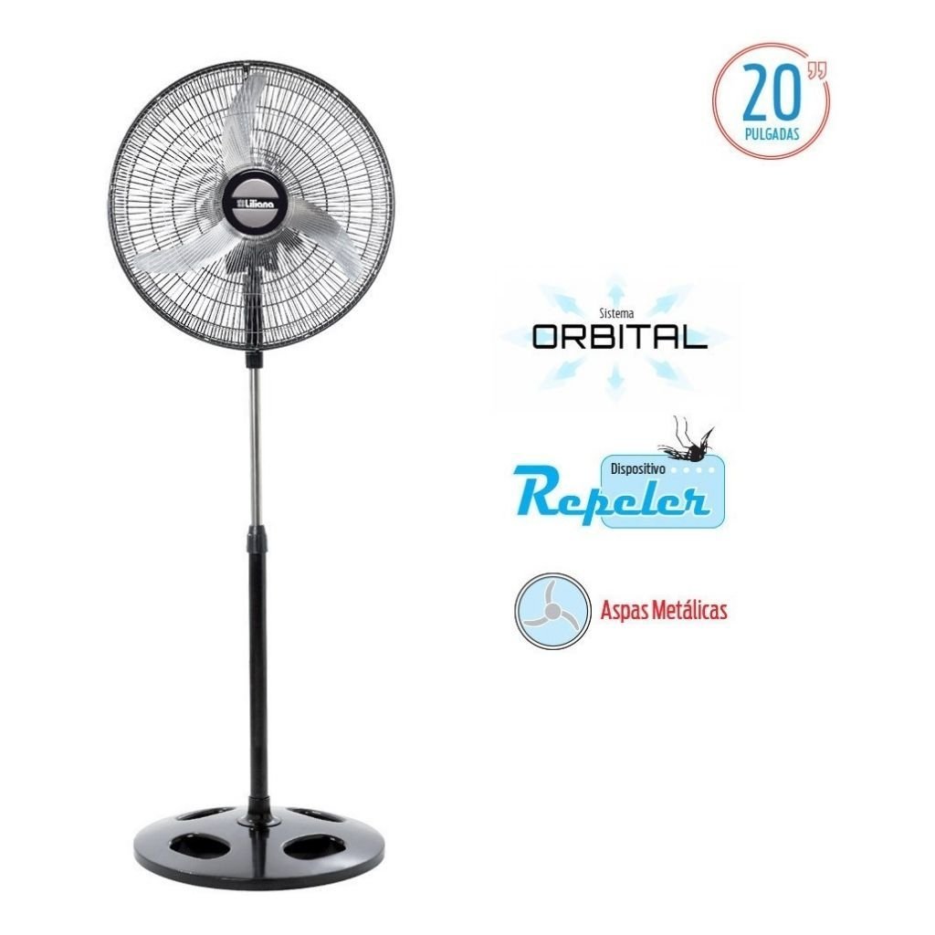 Ventilador De Pie Liliana 20 Pulgadas Aspas Metal VPM2016