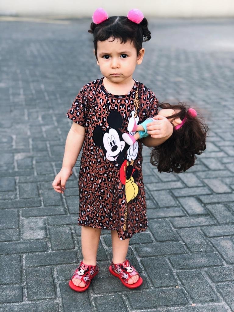 vestido mickey infantil