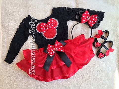 vestido minnie vermelha luxo mae e filha