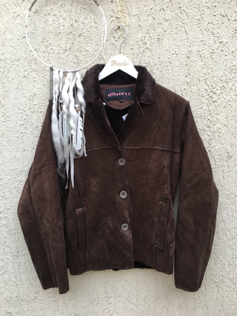 casaco suede forrado