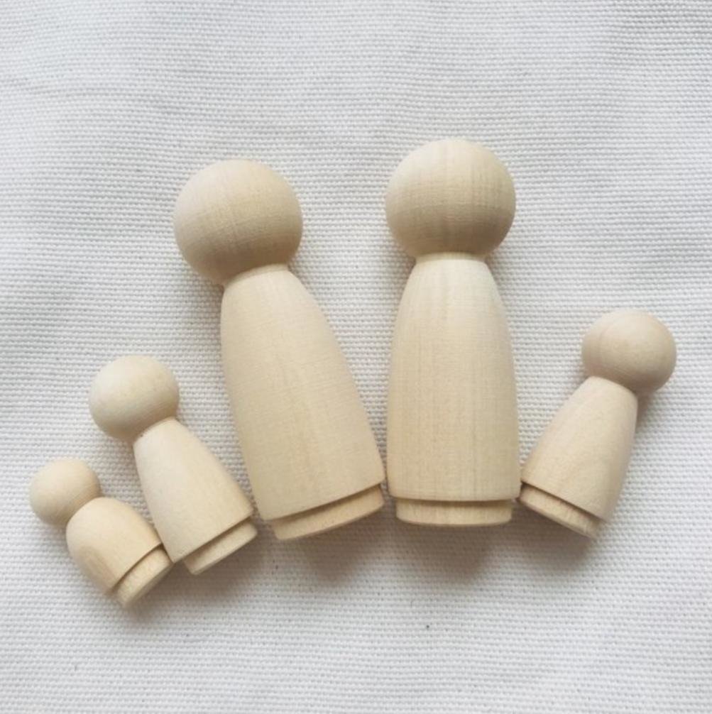 muñecos de madera waldorf