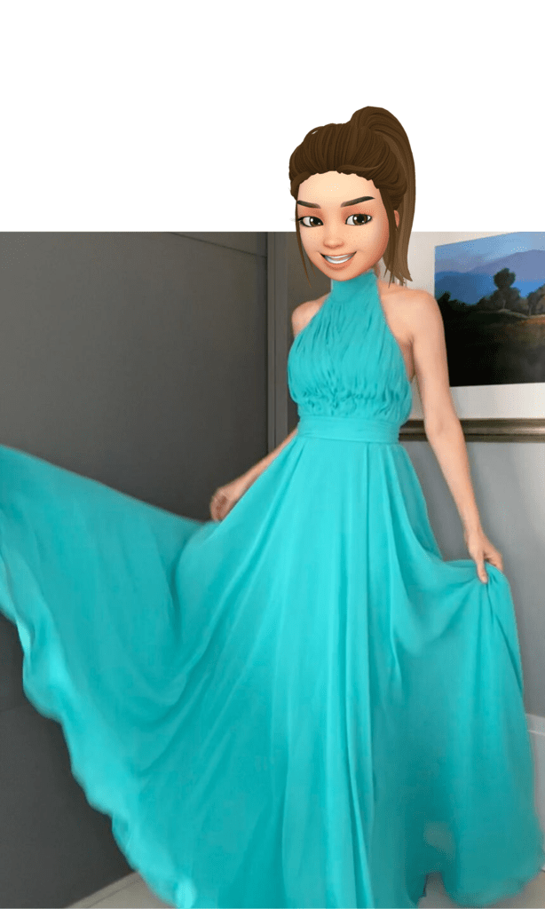 vestido gode gola alta