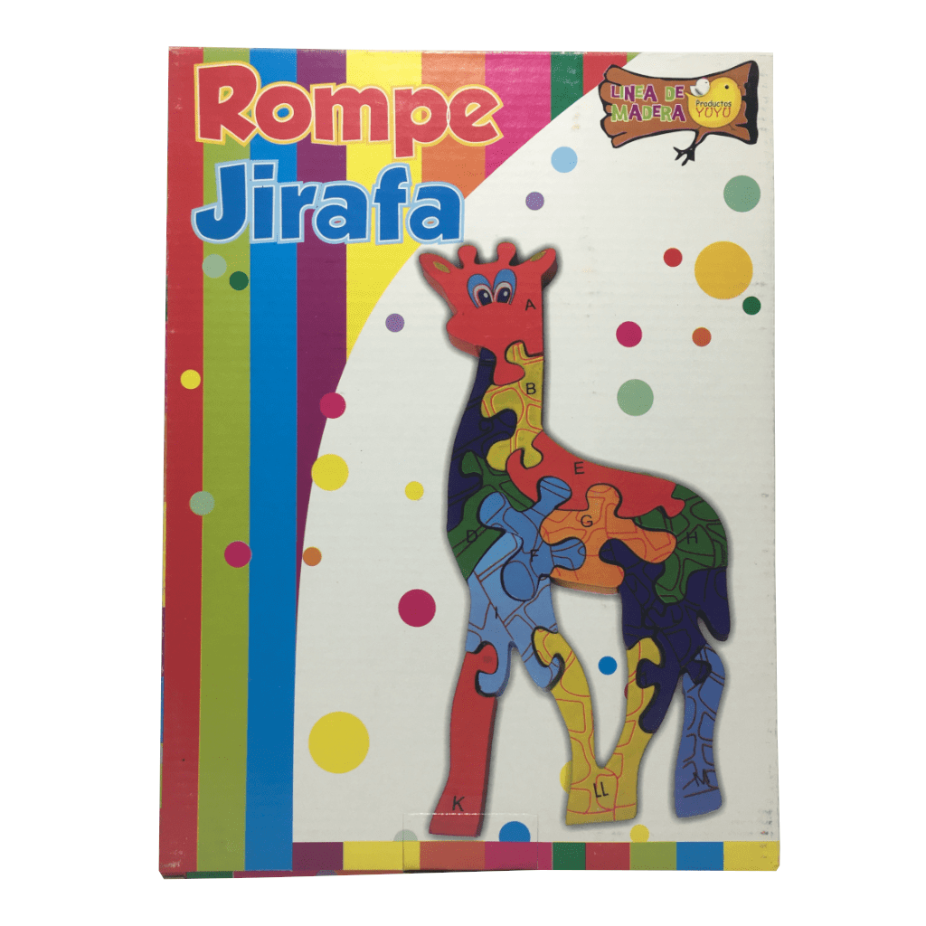 rompecabezas de jirafa de madera
