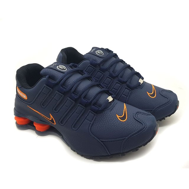 nike shox azul com laranja