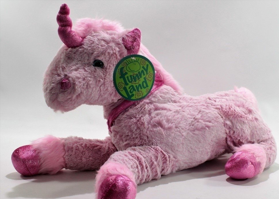 unicornio rosa peluche