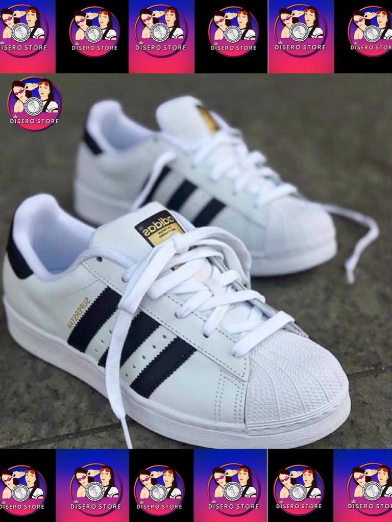 adidas superstar branco preto