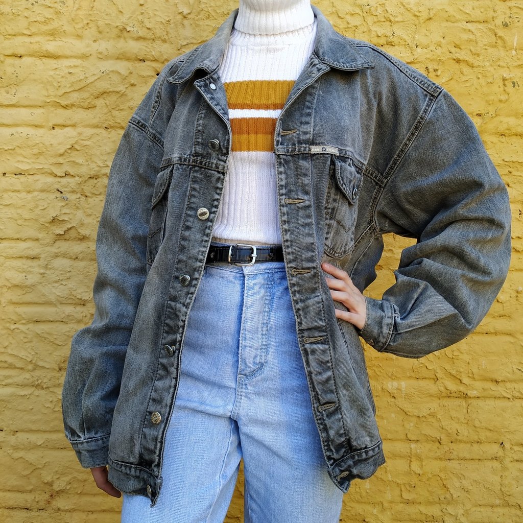 jaqueta retro jeans
