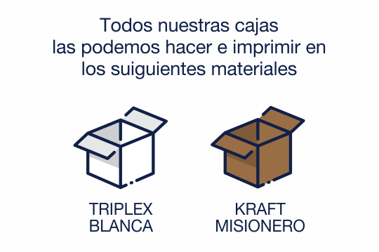DobleMenta, cajas impresas en kraft y cartulina triplex