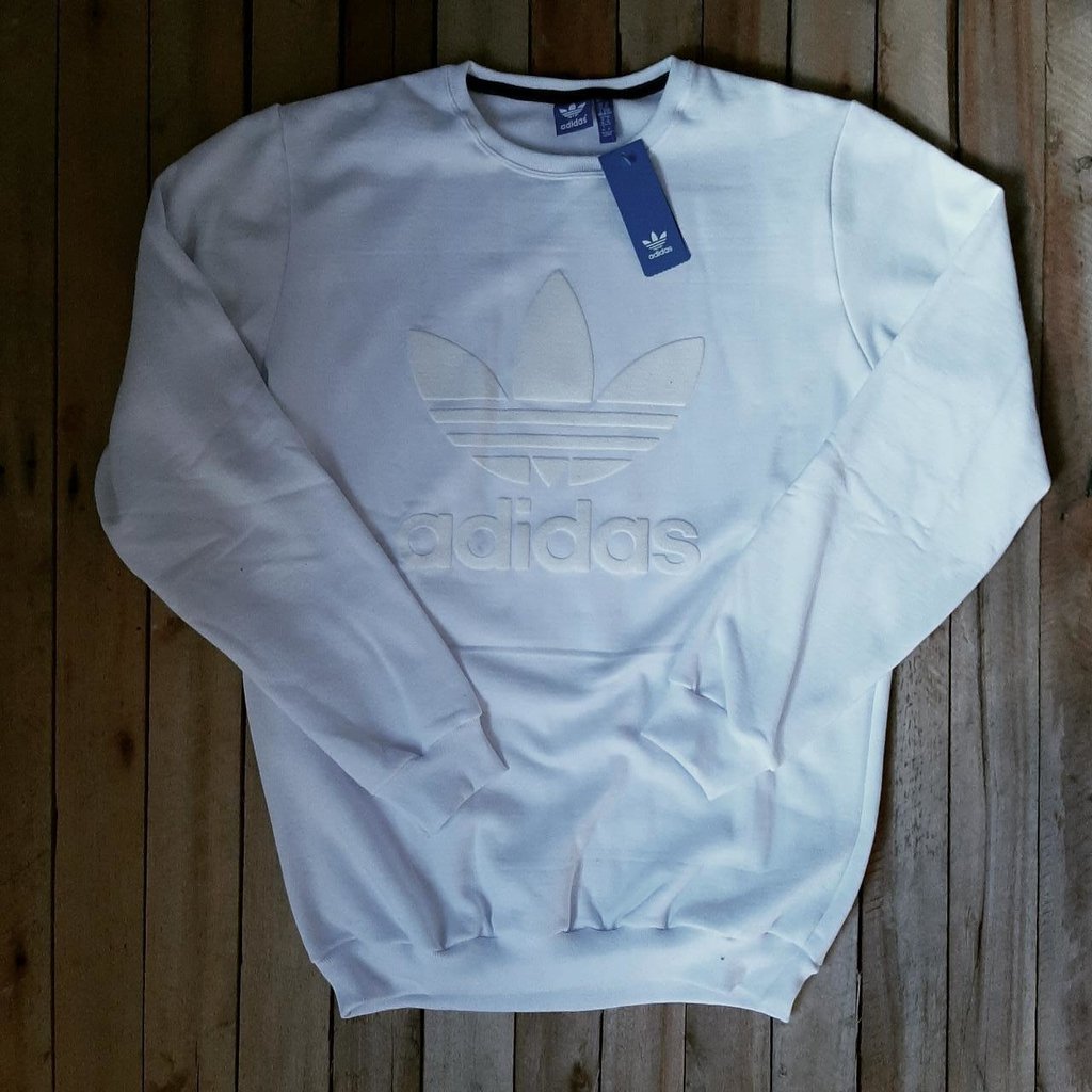 blusa moletom adidas branca