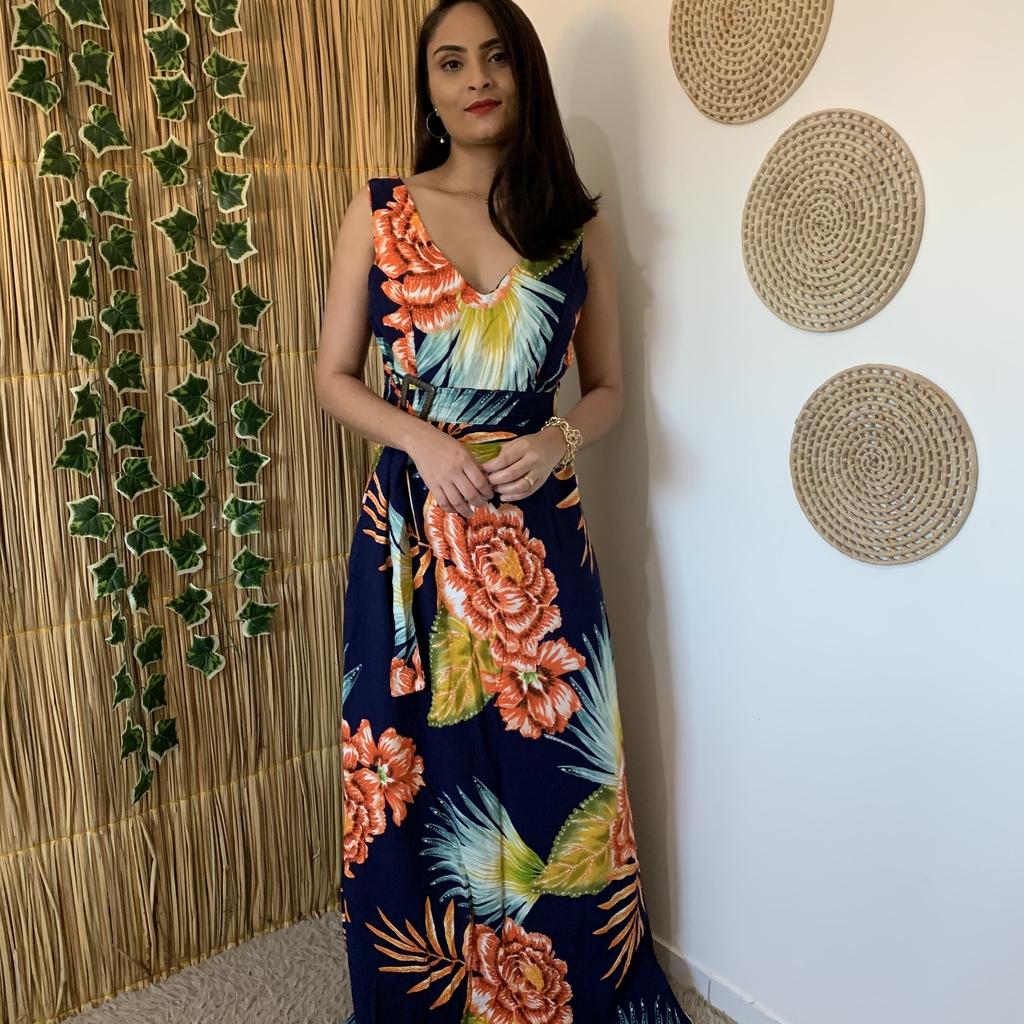 vestido longo floral comprar online
