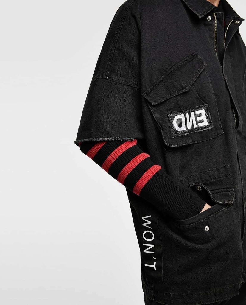 jaqueta oversized preta