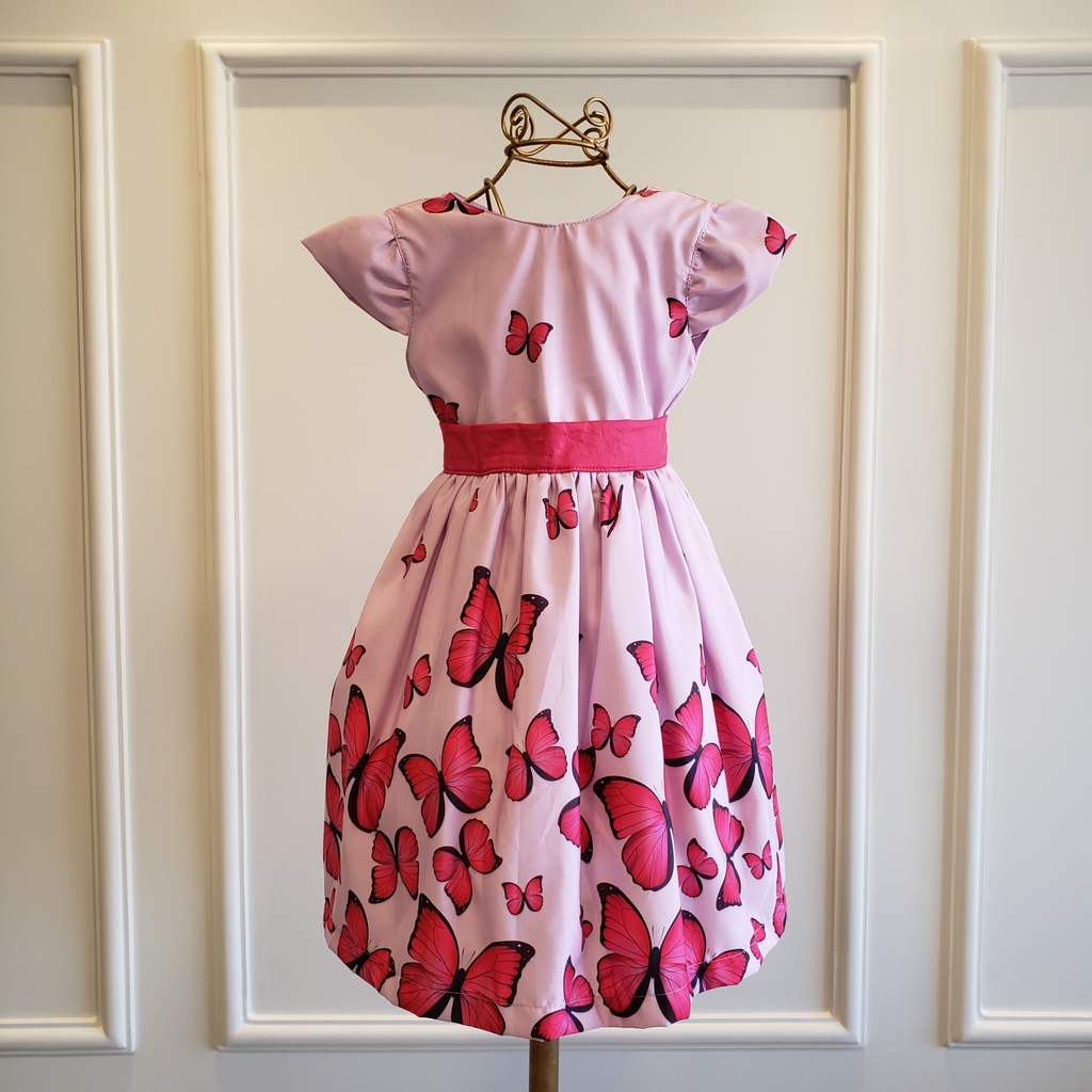 vestido infantil rosa pink