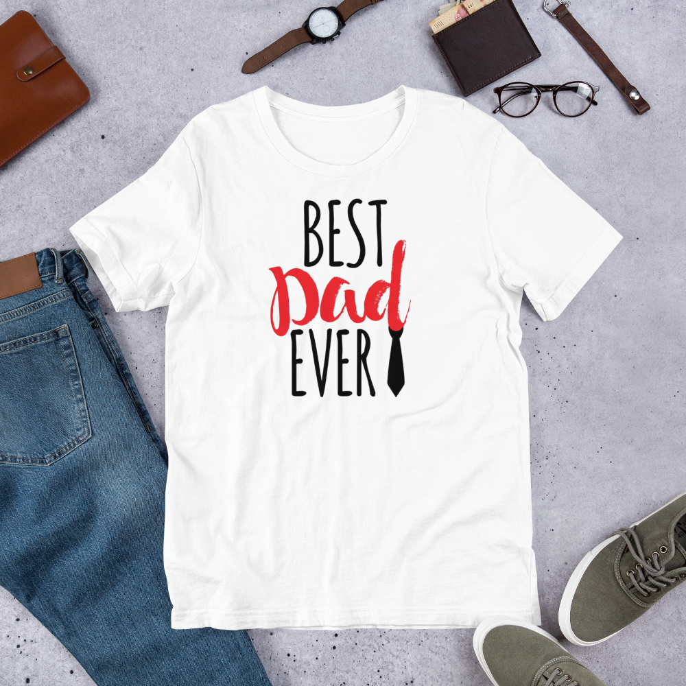 Camiseta 100% algodão "best dad ever"