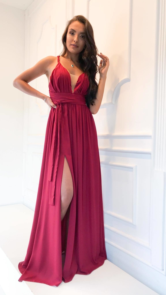 vestido longo marsala comprar