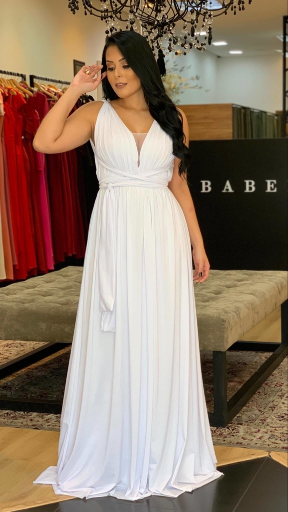 vestido multiformas branco
