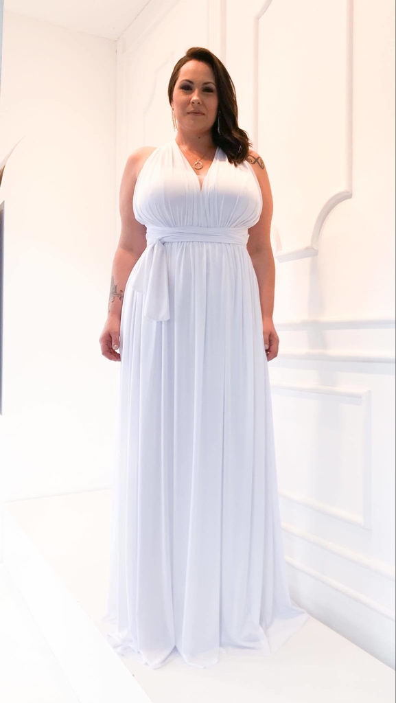 vestido multiformas branco