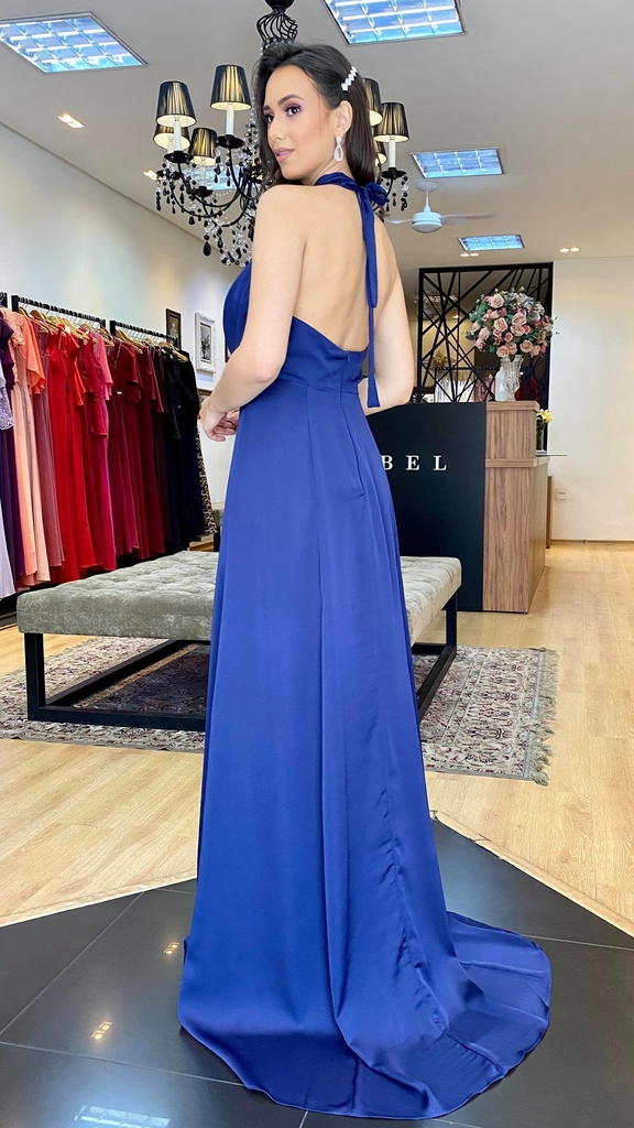 vestido longo azul comprar