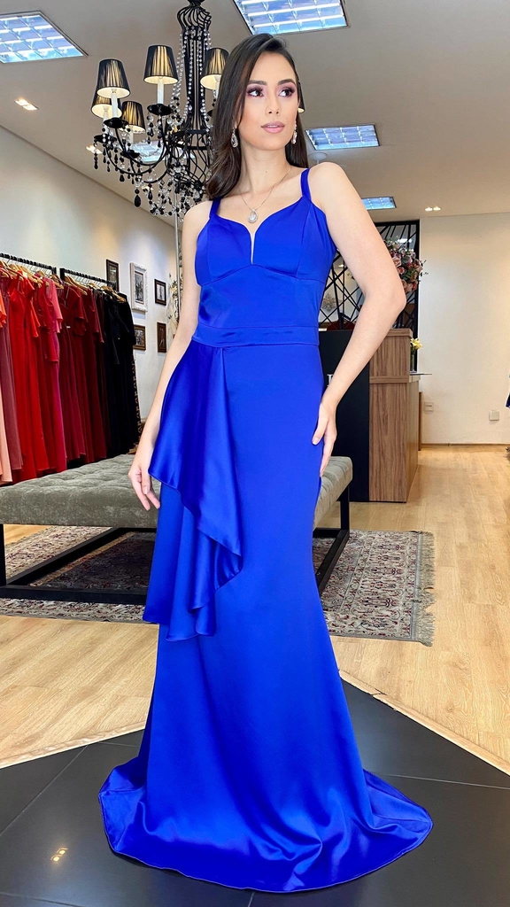vestido longo azul comprar