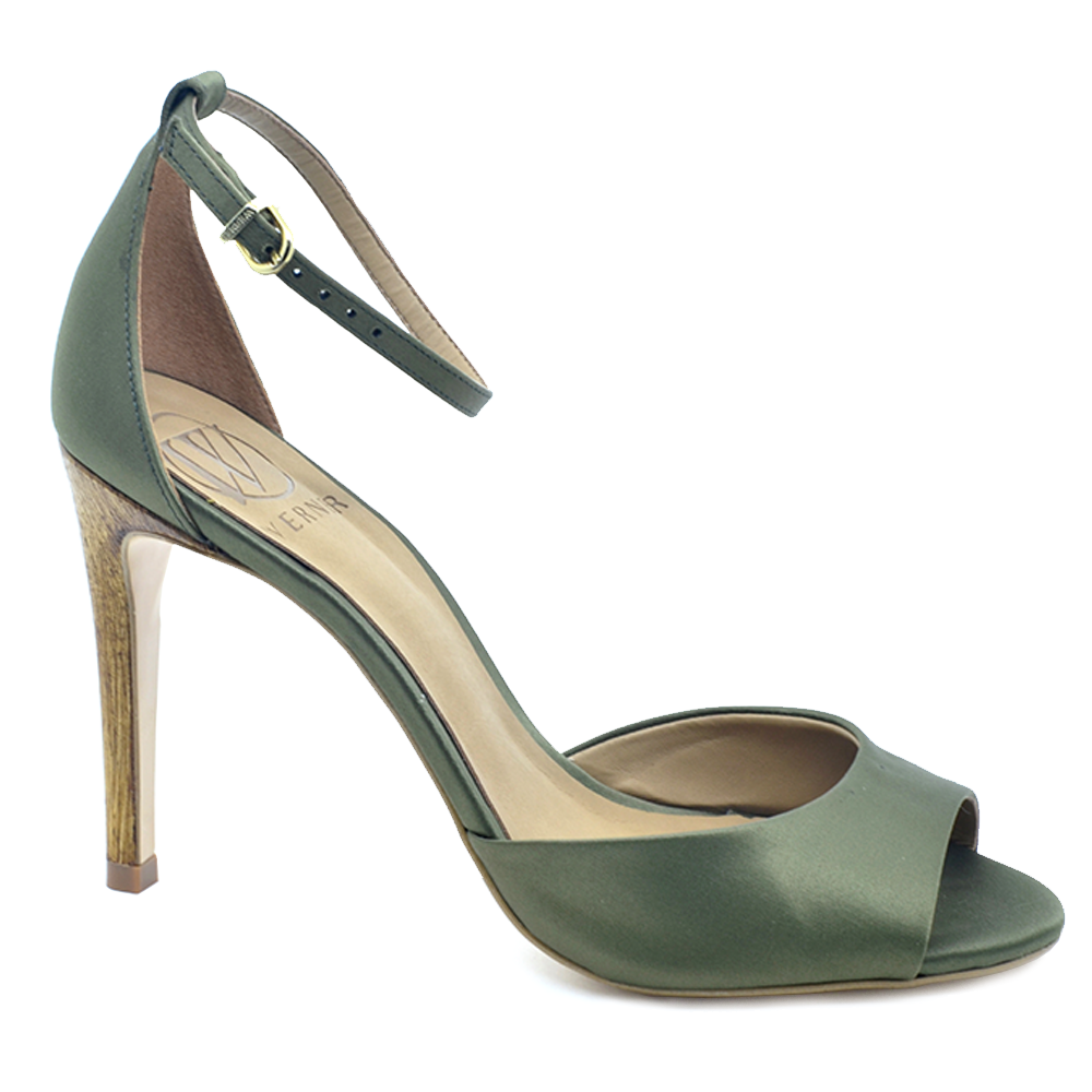 sandalia verde de festa