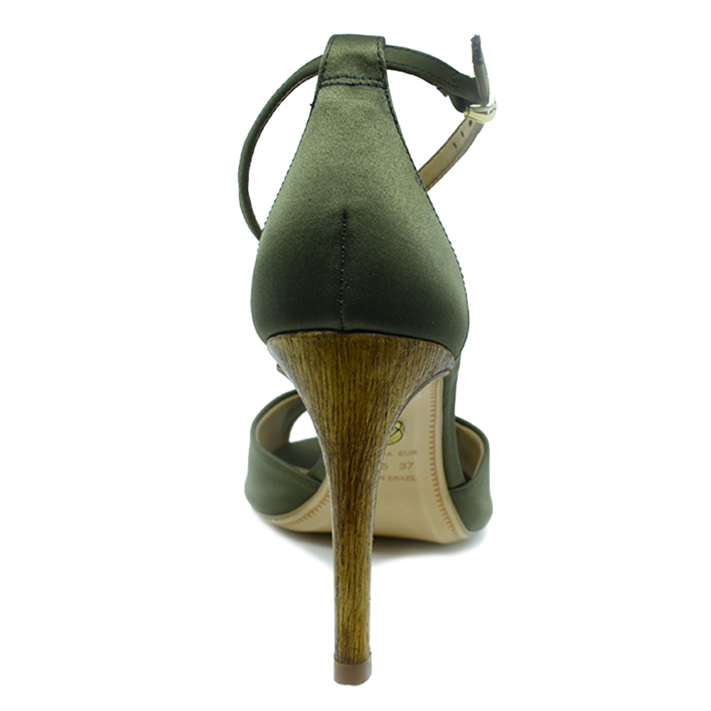 sandalia verde de festa