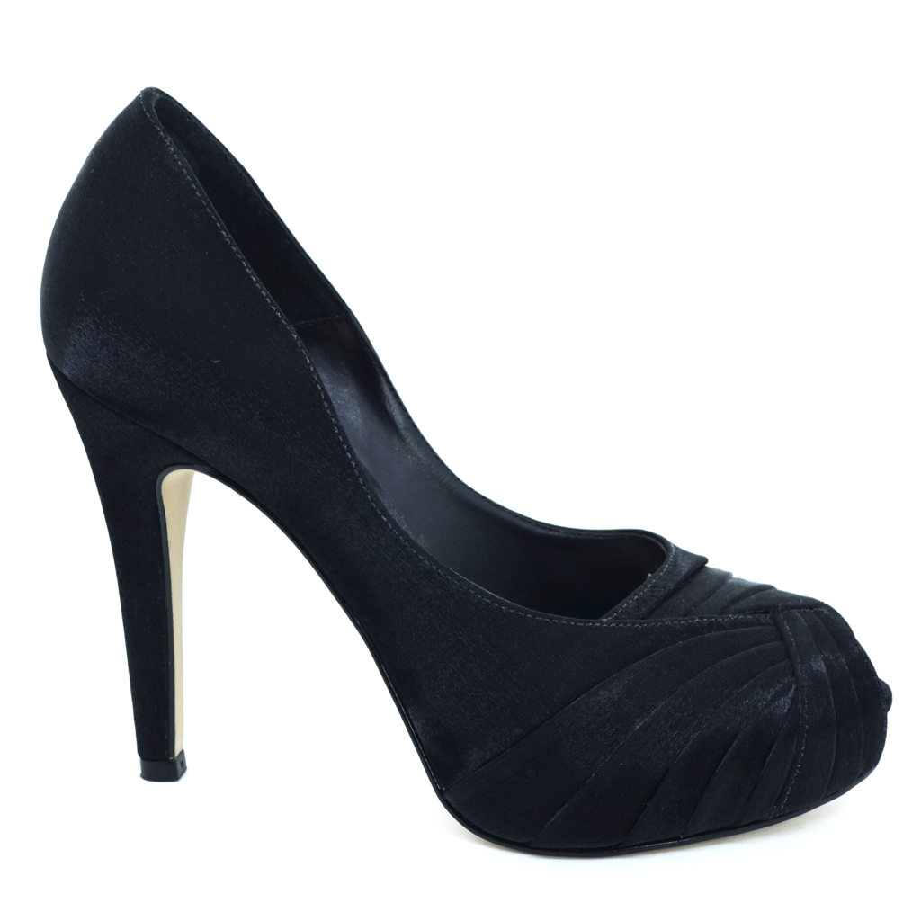 peep toe preto confortavel