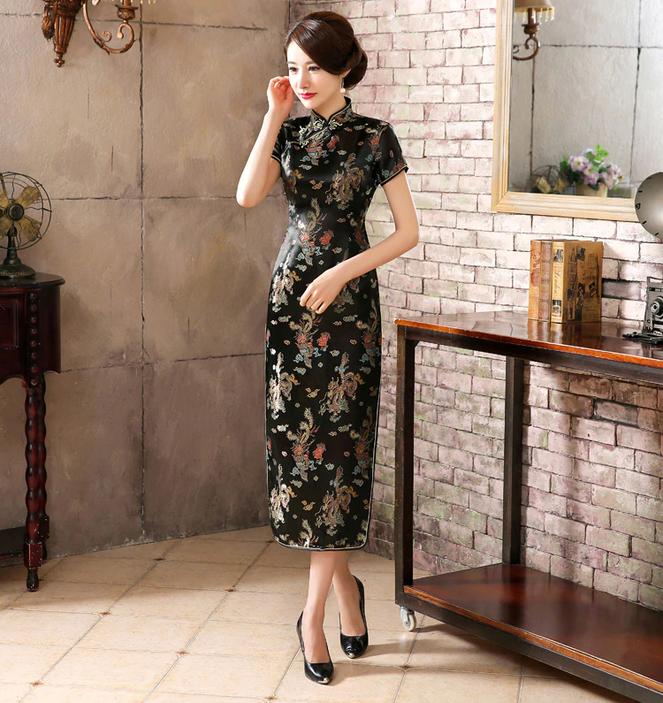 vestido oriental longo