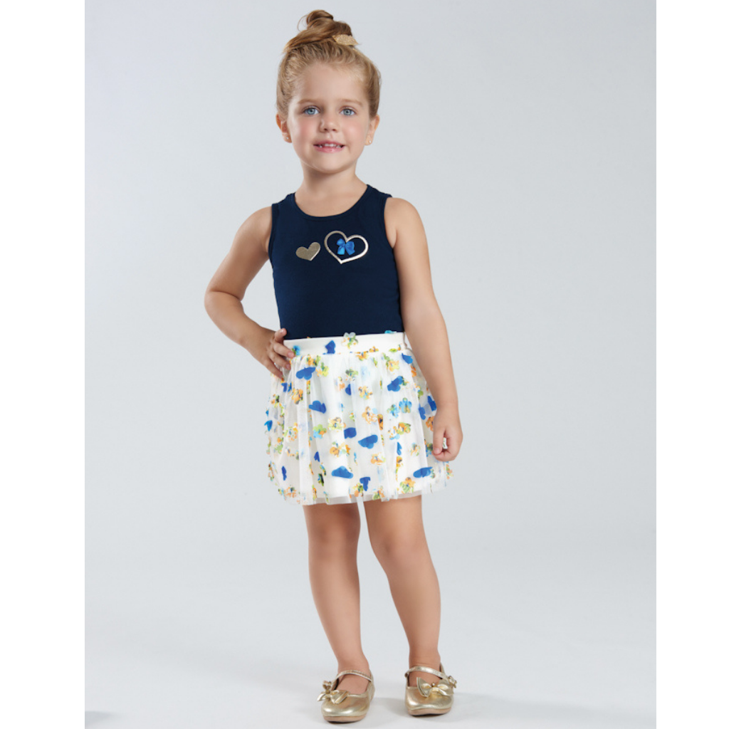 saia tule azul