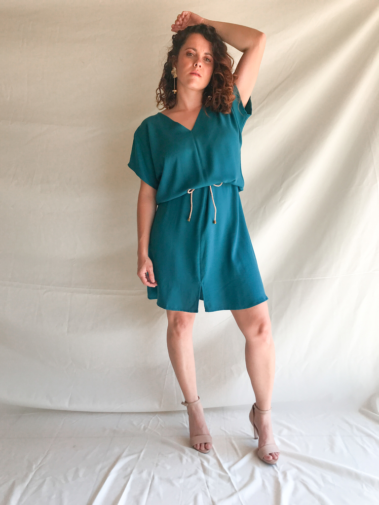 azul petroleo vestido