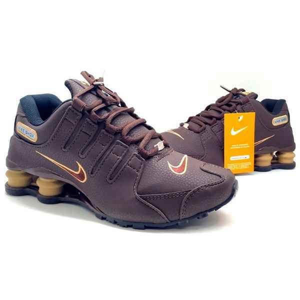 nike shox nz marrom