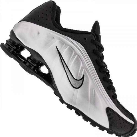 nike shox preto com prata