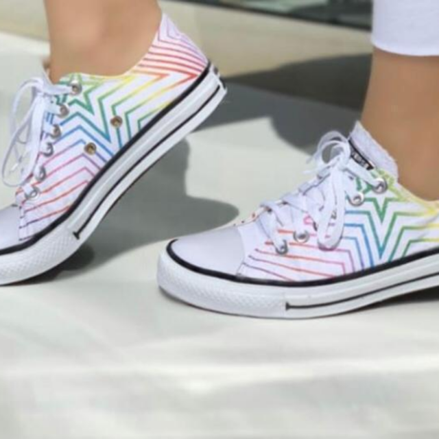 all star cano alto estampado